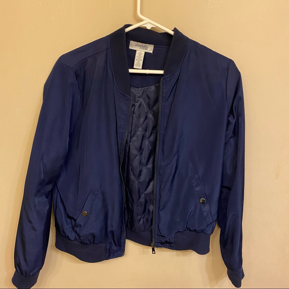 Charlotte Russe Navy Bomber Jacket